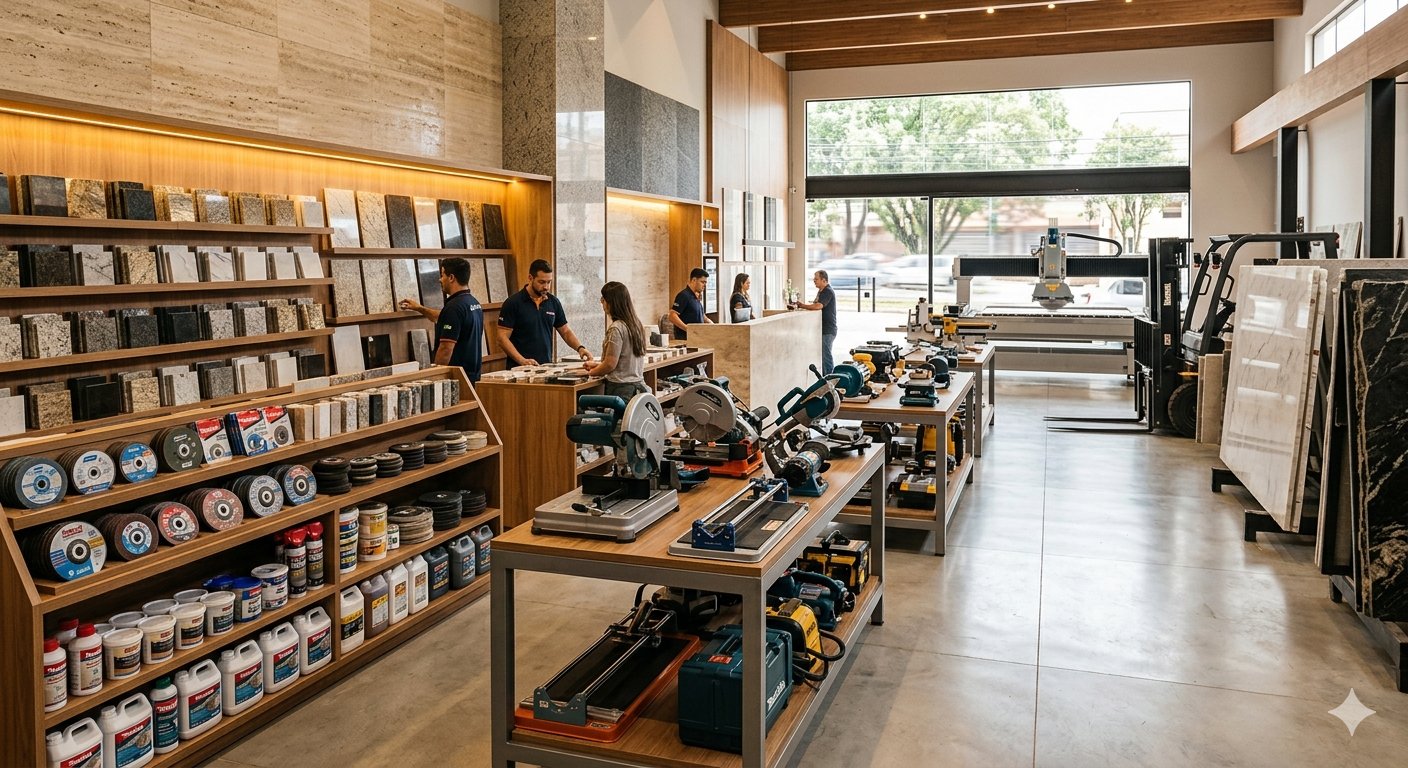 Negócio de Insumos e Equipamentos para Marmorarias à Venda